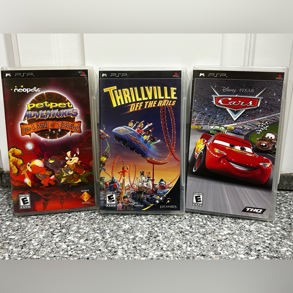 PSP Game Bundle Neopets Thrillville Cars Complete